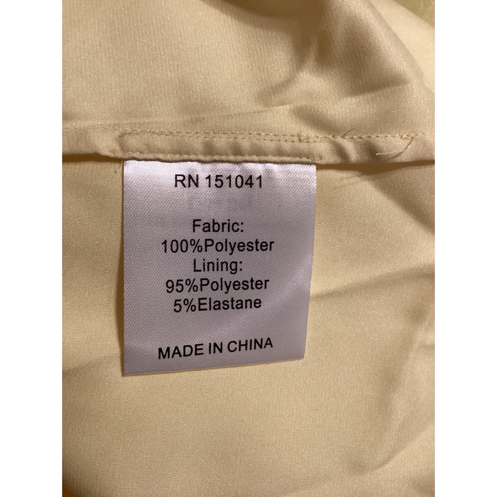 Few Moda CAARA Women Yellow Sheer Organza Overlay Slip Dress Set Size Large NWT - Picture 11 of 12